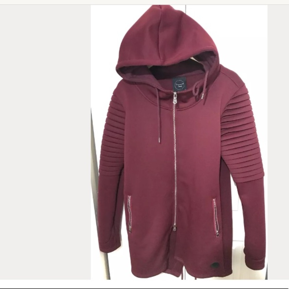 Project X Paris burgundy neoprene jacket 3/4